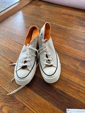 Converse Chuck 70 Hi Crafted Hickory Stripe Desert Sand/Egret